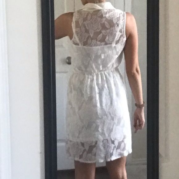 Nordstrom Mimi Chica white lace collared dress - Picture 4 of 6
